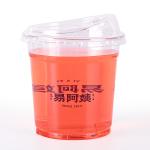 Coffee Beer Clear Pet Cups Eco Friendly Strawless Lid Boba Tea Juice