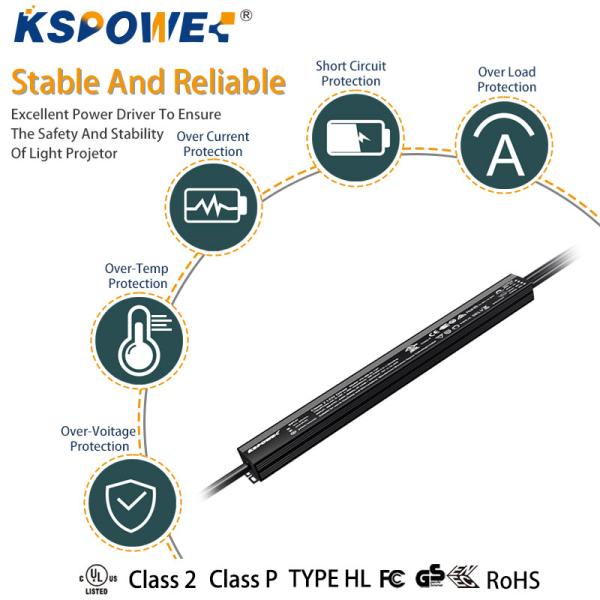 100W PWM Dimmable LED Driver For Safe Lighting Aluminum Case And UL ROHS Certified