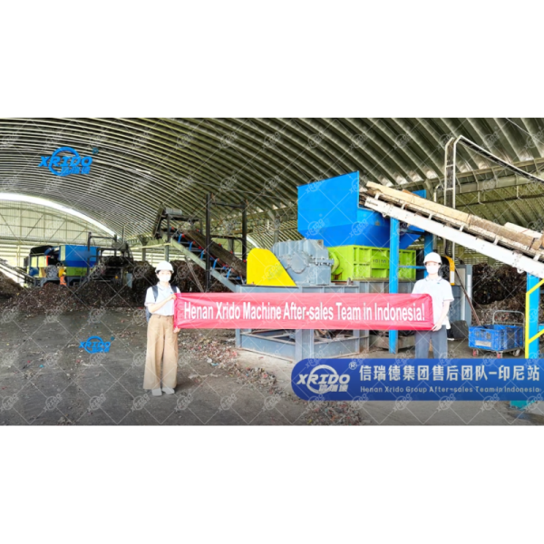 High Efficiency Low Energy Consumption Multifunctional Tracked Mobile Shredder for Waste Processing