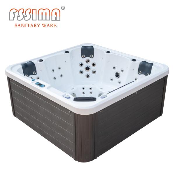 Square Air Jets Massage Bathtub Easy Cleaning Outdoor SPA Pools Hot Tub For 5