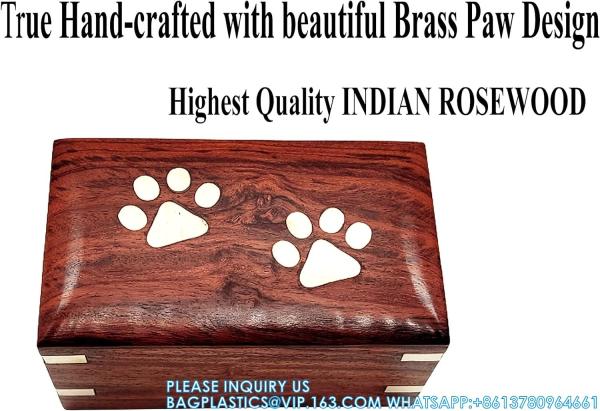 Wooden Urn - Pet Urns For Dogs Ashes, Decorative Wooden Pet Urns For Ashes -