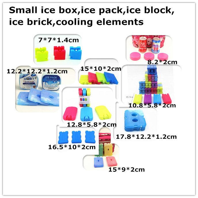Colorful Plastic Mini Ice Blocks Small Gel Ice Packs SAP CMC Inside Liquild For Food Frozen