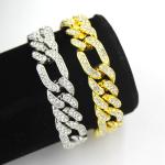 Hot Sale Hip Hop Bracelet 13mm Miami Rhinestone Figro Chain Choker Cuban Chain
