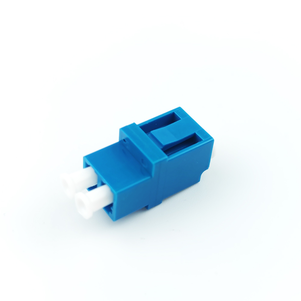 FTTH Duplex LC UPC Optic Fiber Adapter 2 Port Coupler PBT Earless Design for Networking