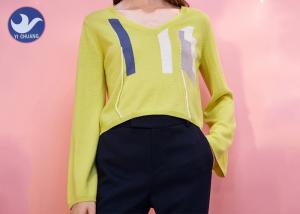 Wholesale Long Sleeves Crew Neck Sweater Womens Embroidered Spring Clothing Multi Size from china suppliers