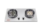 Commercial Gas Hob 2 Burner Gas Stove Stainless Steel Kitchen Household