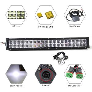 Wholesale Super Bright Dual Row 200W 22 Inch 6D cree chips Automotive Led Light Bars from china suppliers