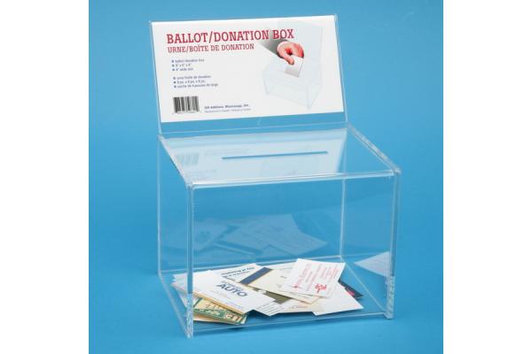 custom transparent acrylic donation boxes with lock wholesale