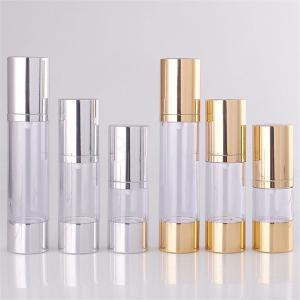 Wholesale Transparent Plastic Airless Cosmetic Packaging With Spray Pump Screw Up from china suppliers