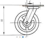 Needle Bearing Dumpster Casters 10" Heavy Duty Rubber Casters