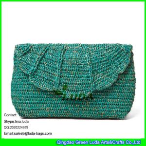 Wholesale LUDA 2015 new designer raffia purse green raffia straw handbags wholesale from china suppliers