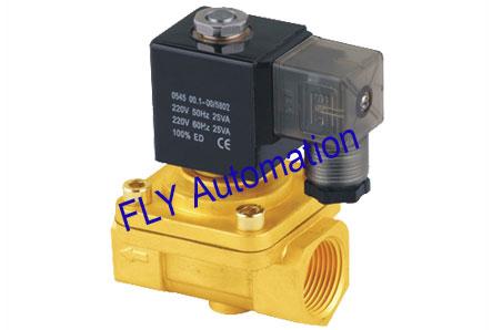 NBR or fluororubber Sealed Brass Zinc Two Ways Electric Water Solenoid Valves