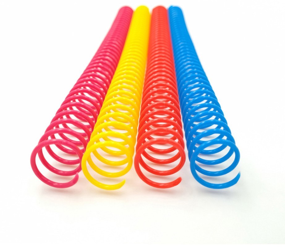 2" A4 Box Colorful Eco-friendly Matetrials Plastic Spiral Coil For Book Binding
