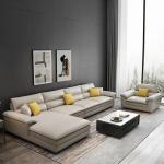 En's Fun Small Apartment Nordic Style Modern Simple Living Room L-Shaped Leather