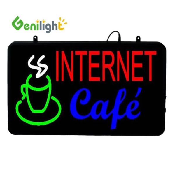 Animation Display Function DC 12V Indoor LED Cafe Neon Sign with ABS Open-Mold Outframe