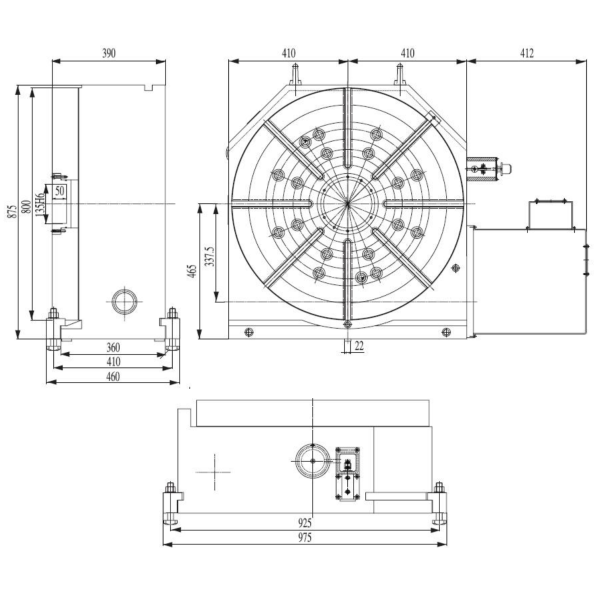 5 Axis CNC Rotary Table NC-800