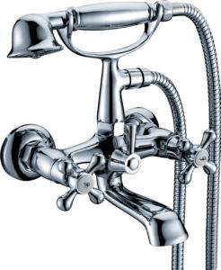 Wholesale Polished Chrome Two Hole Bathroom Faucet / Durable Brass Faucet with Ceramic Cartridge from china suppliers