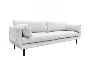 China Fabric sofa 3 seater large arm pillows metal sofa legs high density pure sponge on sale