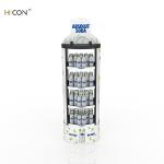 Customized White 4-Tiers Metal Creative Soft Drink Displays Rack