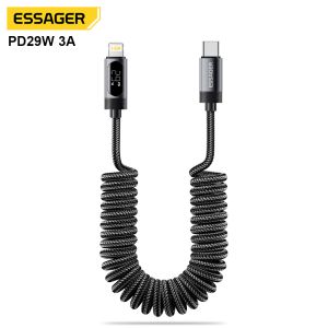 China ESSAGER ES-X64 Type C To Lightning Iphone Fast Charger Data Cable 3A PD29W Led Digital Display on sale