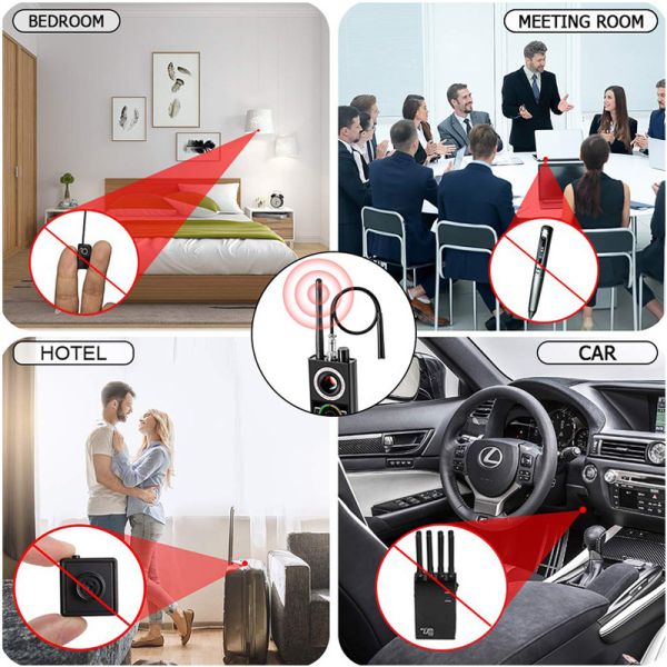 ABS Plasatic Multi Functional Wireless Anti Gps Tracker Detector Mobile Phone Camera RF Signal Bug Detector