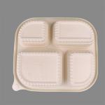242*214*48mm 1.2L 4 Compartment Meal Tray Waterproof
