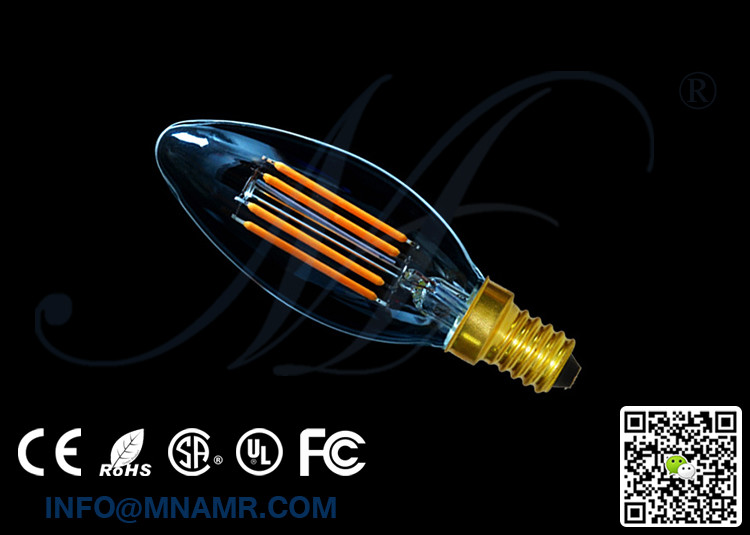 Candelabrum 4watts 240v LED Filament Light C35 E14 Edison Bulbs 2200-6000k