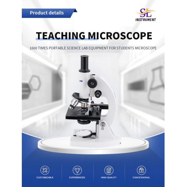 Portable Optical Microscope for Laboratory Teaching and Testing 1600x Magnification