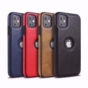 Wholesale Iphone 12 Pro Max Car Line Stitching PU PC Leather Soft Phone Cover Luxury Cell Case from china suppliers