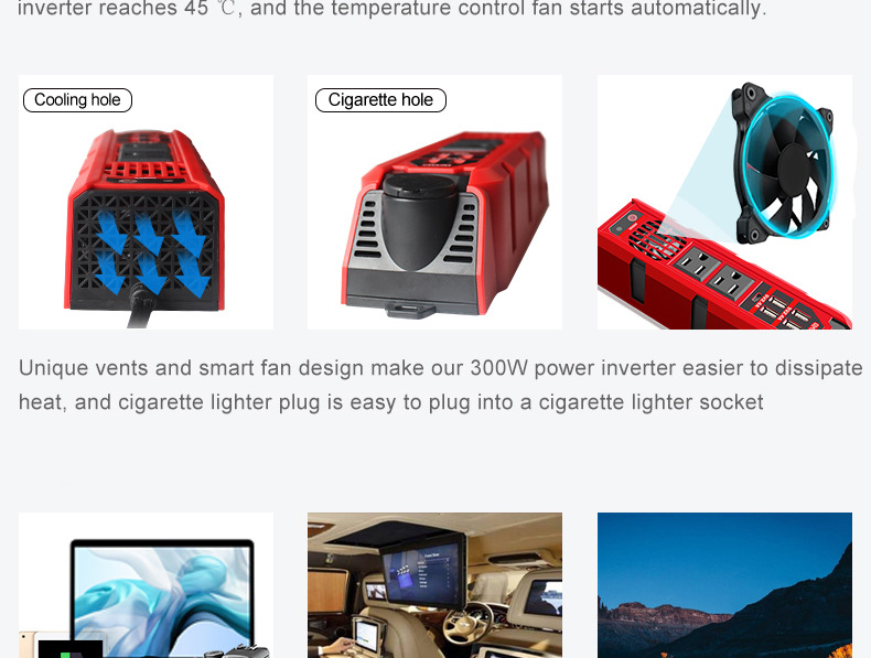 Smart Car Outlet Inverter Car Power Inverter Dc 12V To Ac 220V And Ac 110V C Car Power Inverter Dc12V To 220Vac