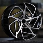 Staggered Satin Black/Machine Face model forged wheels for sale