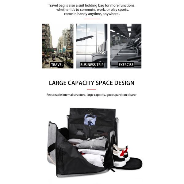 Business Men'S Travel Duffle Bag Length 55cm Width 28cm Height 30cm