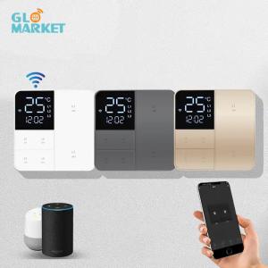 Wholesale Glomarket Tuya Wifi Smart Wall Light Switch 1/2/3 Gang Support Voice/app/touch Control With Temperature Display Screen from china suppliers