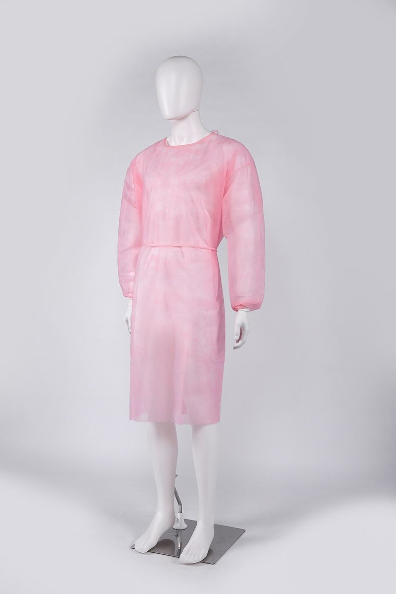 S&J Wholesale dental pink disposable hospital gown non woven women lab jacket Breathe Cool and Strong, No-Wrinkle Lab jacket
