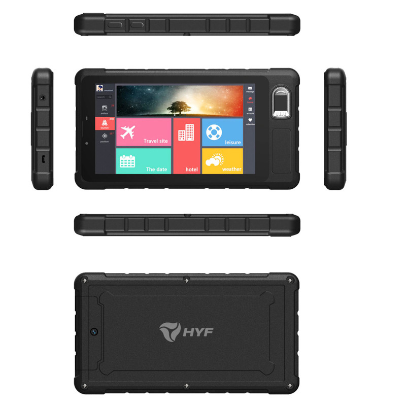 4G Handheld Biometric Device Tablet PC 7 Inch IP65 NFC