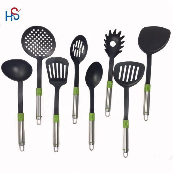 Logo Printed Kitchen Tools Set 7 Pieces Heat Resistant Utensils for Versatile Cooking