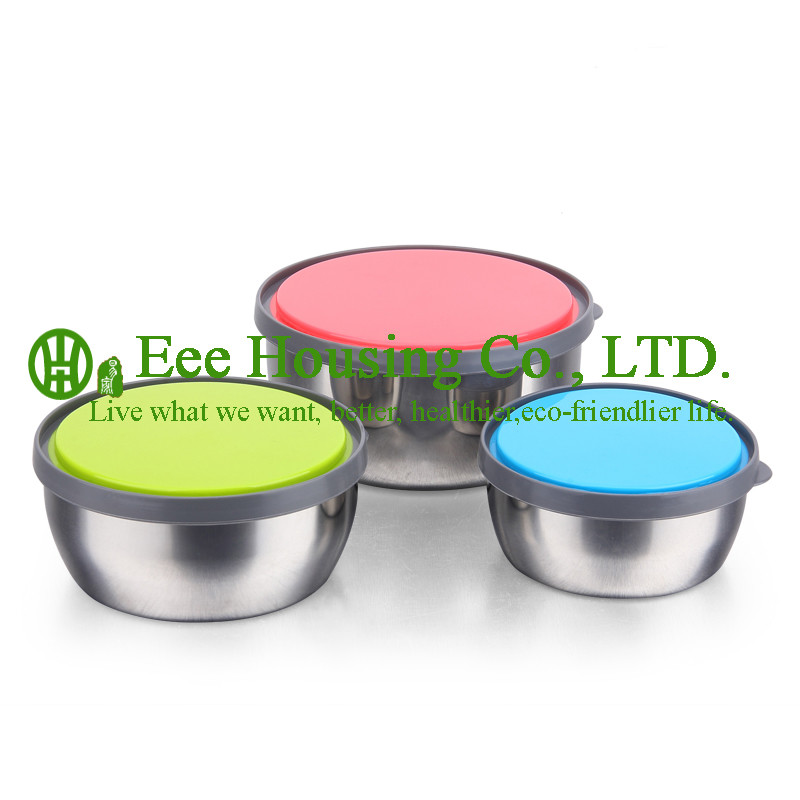 Stainless Steel+PP plastic cooking cookware kitchenware set,Fresh Keeping bowl,Lunch box,Storage box Kitchen