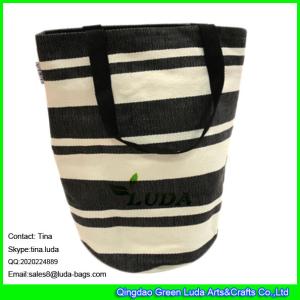 Wholesale LUDA decorative straw tote bag stripe natural paper straw bag wholesalers from china suppliers