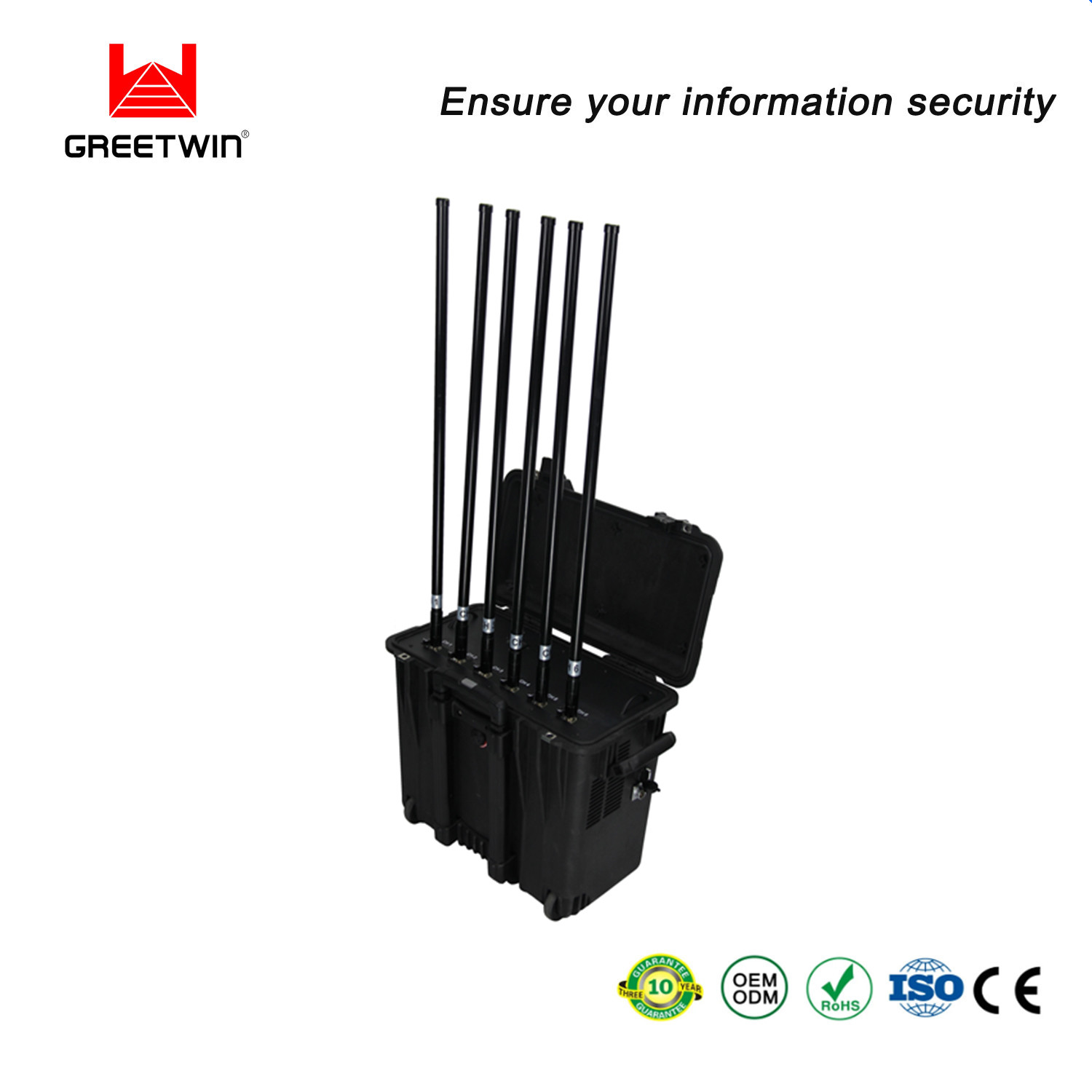 20W 1880MHz Long Range Uav Jammer 20AH LiFePO4 Anti Drone Blocker