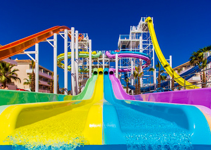 Colorful High Speed Slide Water Play Equipment 5 - 13 M Platform Height 0.85M Width