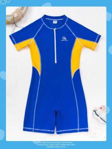 Wholesale Printing Boys Swimwear Sets One Piece Boy Swimsuit Splicing Hot Spring Zipper from china suppliers