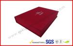 Luxury Silk Gift Packaging Boxes Customized Silver Hot Stamping Logo