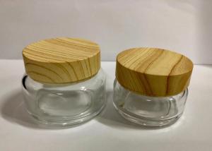 Wholesale Recycle Glass Cream Jars Packaging / Facial Scrub Luxury Cosmetic Containers / Cream Bottles from china suppliers