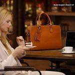 Kattee Genuine Leather Briefcase Large Capacity Laptop Bag 2.67 Pounds
