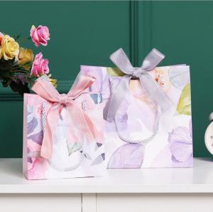 Wholesale Cosmetic Birthday Cardboard Gift Bags Exquisite Bow Hand Wrapping from china suppliers