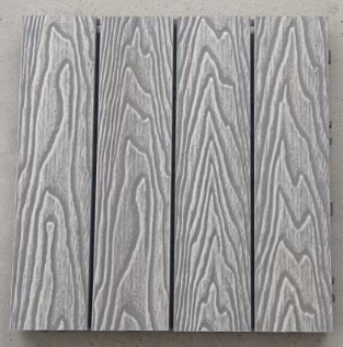Durable Wood Plastic Composite Patio Deck Tiles Interlocking Resist Wear
