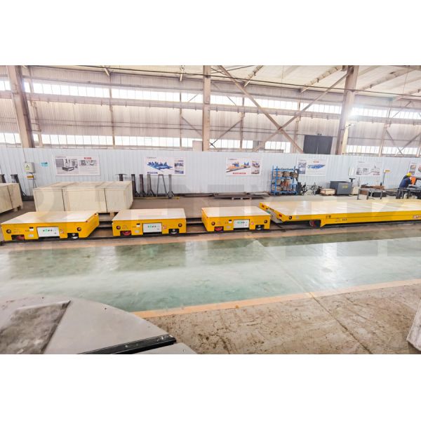 Battery Powered Wireless Remote Control 10 Tons Steel Rail Transfer Cart