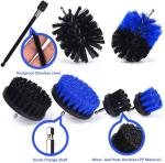 Black & Blue Cleaning Drill brush for carpet tiles rims