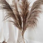 Wholesale Large fluffy Pampas grass bouquet Artificial flowers for wedding