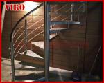 Spiral Staircase VH24S Tread Tempered glass 304 Stainless Steel Stainless Steel